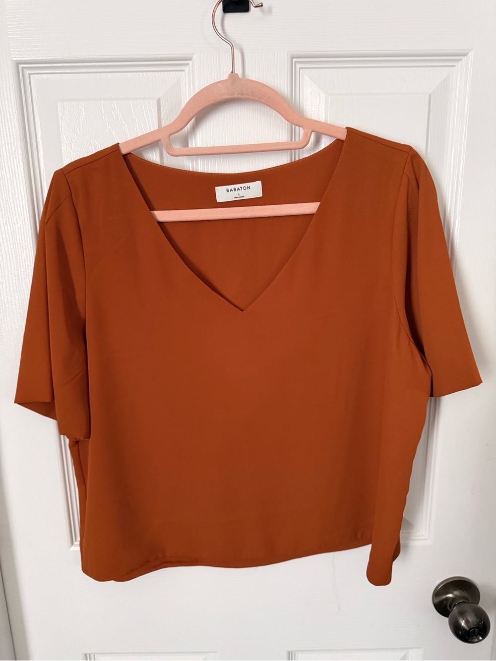 Aritzia | Randy Blouse in Rich Cognac | Size Large